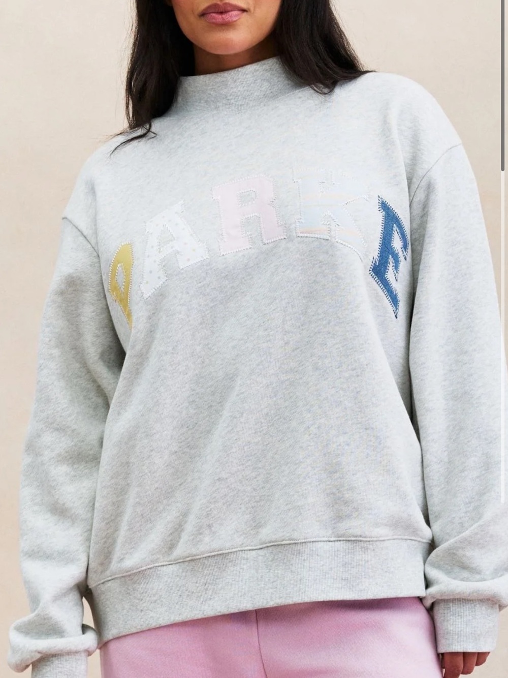 **READ** Parke Patchwork mock neck